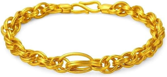 22K Real Certified Fine Classic Design Mens Bracelet