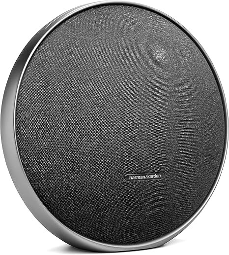 Harman Kardon Onyx Studio 9 - 便携式立体声蓝牙家用扬声器,内置电池和 USB 充电,自调音和多扬声器连接 Auracast 出品 - 黑色