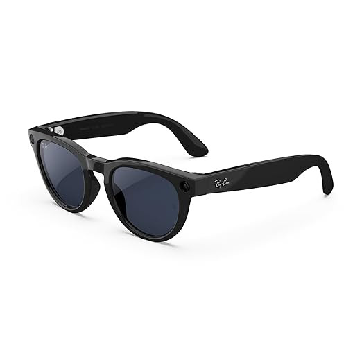 Ray-Ban Meta (Gen 2), Headliner, Shiny Black | Smart AI Glasses for Men, Women — 2x Battery Life — 3K Ultra HD Resolution — 12 MP Ultra-Wide Camera, Audio, Video — Transitions® Sapphire Lenses