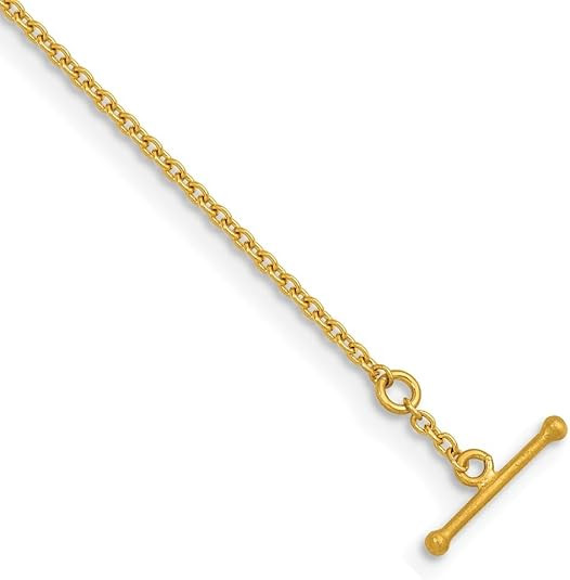 24k Yellow Gold 1.3mm Cable Chain Necklace