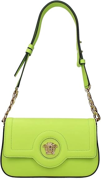 Versace Medusa 女式石灰绿皮革单肩包