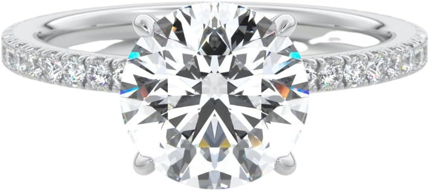 1 To 5 Carat Lab Grown Diamond Engagement Ring | D-E Color, VS1–VVS2 Clarity | 14K/18K White, Yellow or Rose Gold |Gold Purity XRF Report Card | IGI Certified