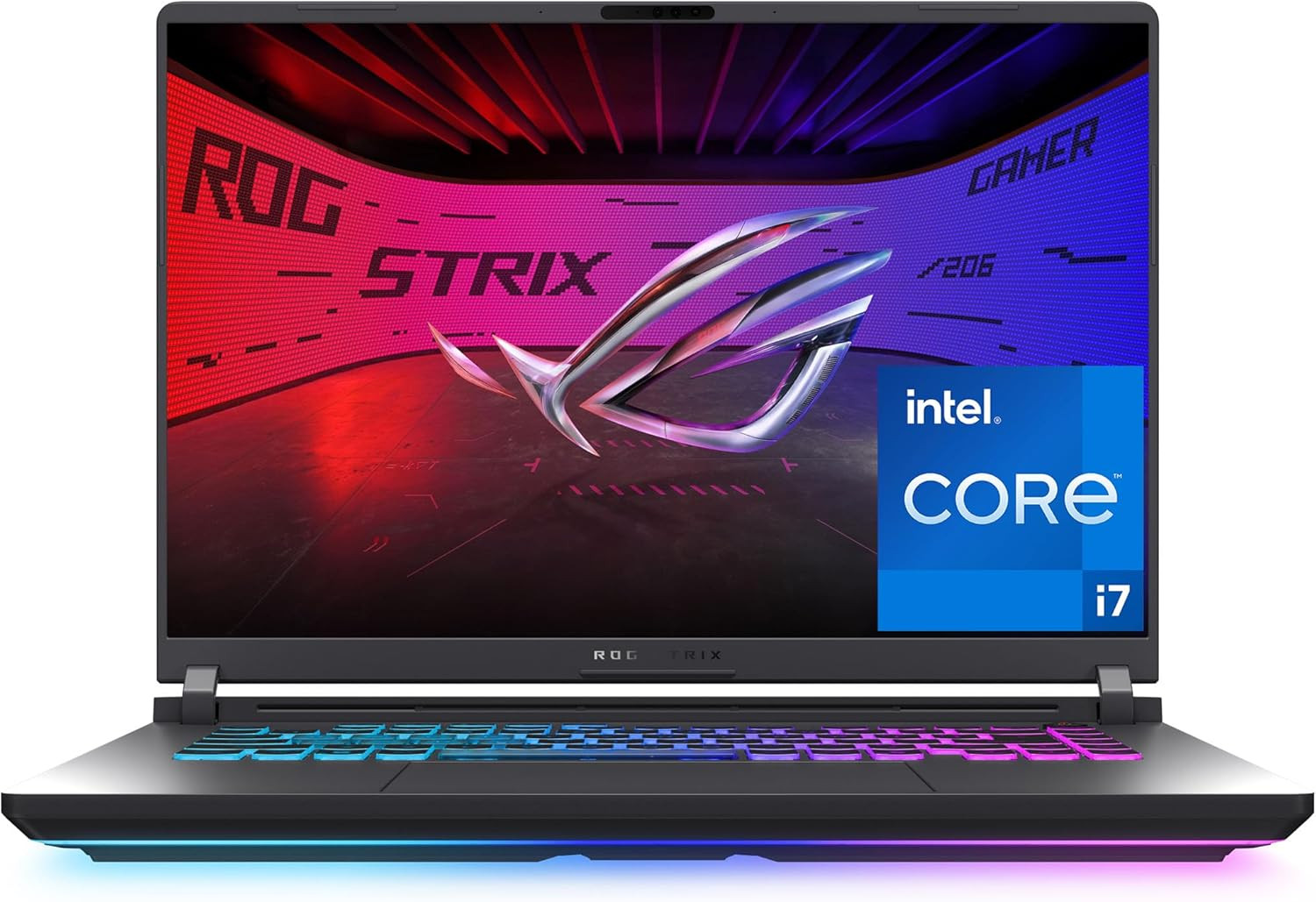 华硕 ROG Strix G16 (2025) 游戏笔记本电脑,16 英寸 FHD+ 16:10 165Hz/3ms 显示屏,NVIDIA GeForce RTX™ 5060 笔记本电脑 GPU,英特尔® 酷睿™ i7 处理器 14650HX, 16GB DDRDDR, 5、1TB Gen 4 SSD、Wi-Fi 7、Windows 11 家庭版