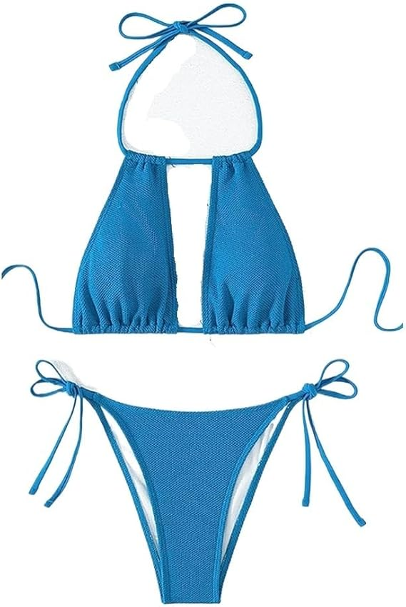 Sling Strap Split Swimsuit High Waist Three Point Beach Bikini