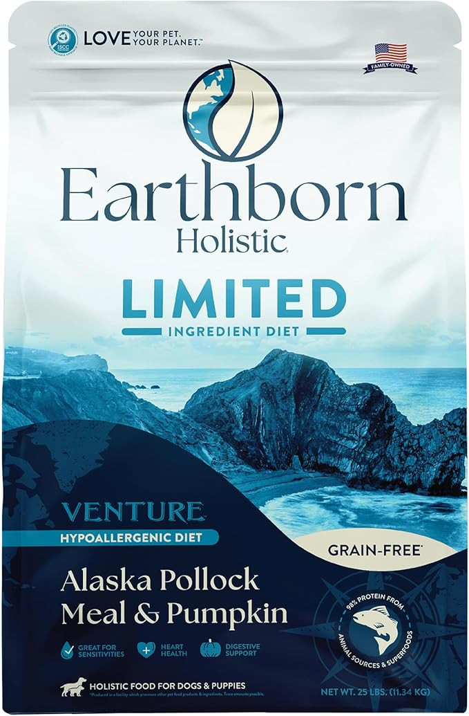 Earthborn Holistic Venture Alaska Pollock Meal & Pumpkin 25 lb. Limited Ingredient Grain-Free Dry Dog Food